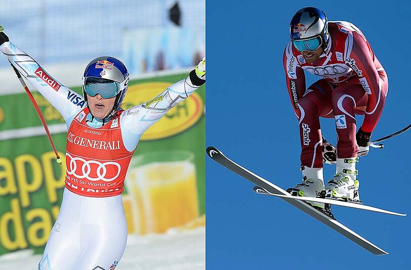 An diesem Duo führte kein Weg vorbei: Lindsey Vonn (links) und Aksel Lund Svindal.