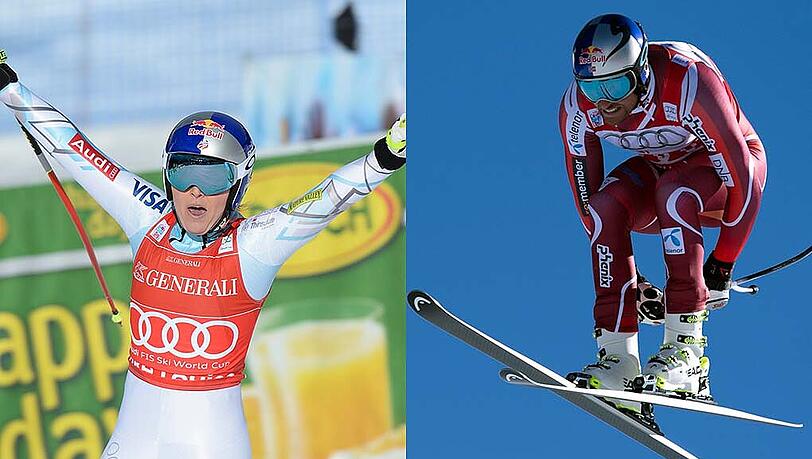 An diesem Duo führte kein Weg vorbei: Lindsey Vonn (links) und Aksel Lund Svindal. An diesem Duo führte kein Weg vorbei: Lindsey Vonn (links) und Aksel Lund Svindal.