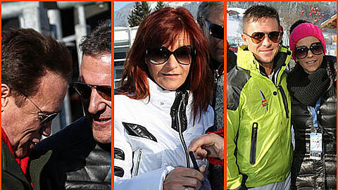 Alte Freunde: Ralf Möller unterhält sich mit Arnold Schwarzenegger bei Hahnenkammrennen. Schlager-Star Andrea Berg trifft die Fans und Weltall-Springer Felix Baumgartner schaut mit seiner schönen Nicole vorbei.