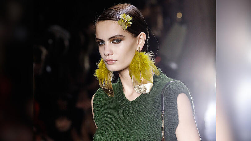 Designer Tom Ford schickte seine Models im Februar 2020 in Strick über den Laufsteg.