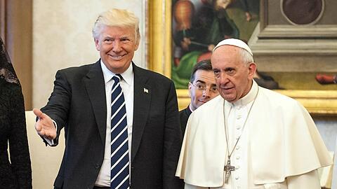 Donald Trump während einer Audienz bei Papst Franziskus im Jahr 2017.