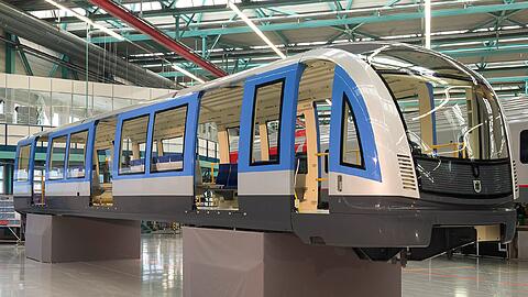 Ein Modell der neuen U-Bahn C 2.