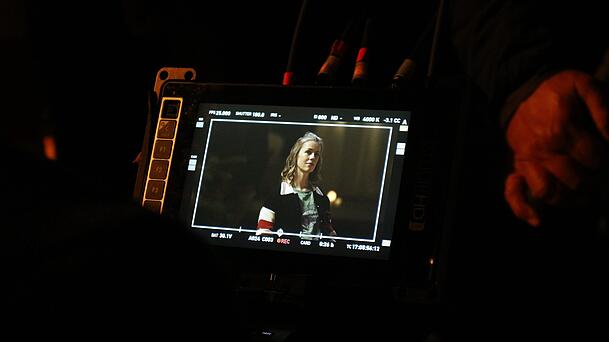 Auch Christine Eixenberger sprach bei den Dreharbeiten mit der AZ.