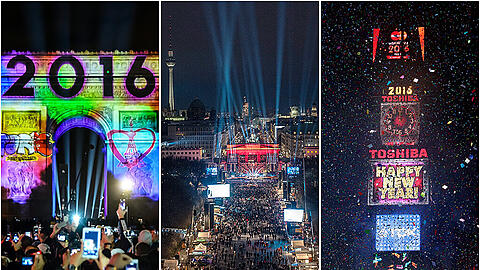 Auf der ganzen Welt haben die Menschen das Jahr 2016 begrüßt. Die Bilder der Silvesterpartys.