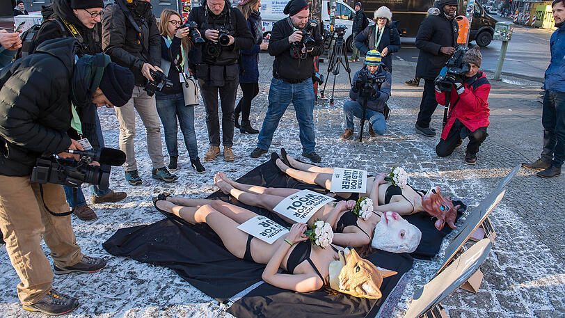 Schon 2017 zogen die Tierschützer mit ihrer Aktion die Aufmerksamkeit auf sich - damals fielen jedoch noch nicht alle Hüllen.