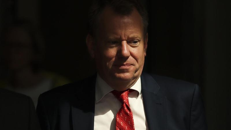 David Frost, Brexit-Berater in Großbritannien, verlässt im August 2019 den EU-Hauptsitz in Brüssel nach einem Treffen mit weiteren Verhandlungsführern. David Frost, Brexit-Berater in Großbritannien, verlässt im August 2019 den EU-Hauptsitz in Brüssel nach einem Treffen mit weiteren Verhandlungsführern.