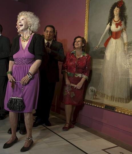 So schön war ihre Ahnin: die Herzogin vor einem Goya-Gemälde.