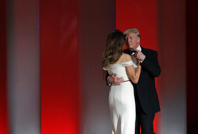Donald und Melania Trump bei den Feierlichkeiten nach seiner Amtseinführung.