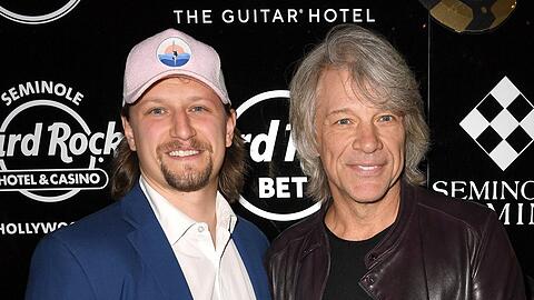 Jon Bon Jovi (r.) mit seinem Sohn Jesse.