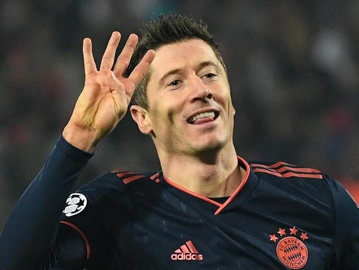 Vier Tore in einer Viertelstunde: Bayerns Torjäger Robert Lewandowski ist in der Form seines Lebens.
