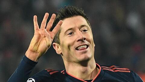 Vier Tore in einer Viertelstunde: Bayerns Torjäger Robert Lewandowski ist in der Form seines Lebens.