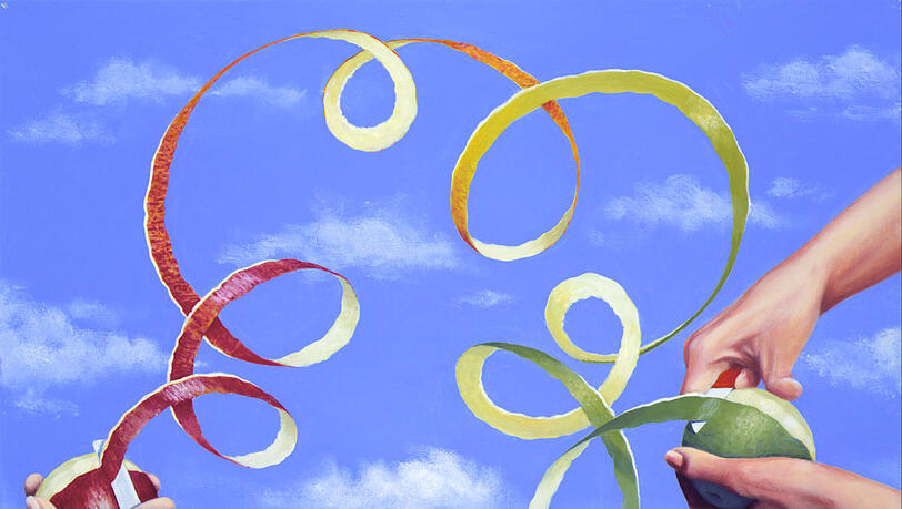 Dieses Bild unter dem Titel „ELLEN UND ALICE“ von Bibi Johns zeigt die Hände von Ellen (l.) und Alice Kessler und hing bis zuletzt im Esszimmer von Alice. Dieses Bild unter dem Titel „ELLEN UND ALICE“ von Bibi Johns zeigt die Hände von Ellen (l.) und Alice Kessler und hing bis zuletzt im Esszimmer von Alice.