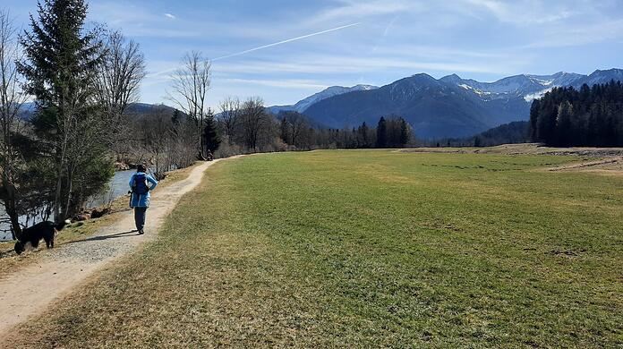 Flanieren am Leitzachuferweg: Bald schaut&rsquo;s wieder so aus.