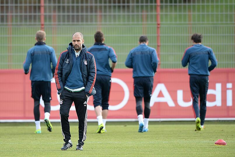 Der FC Bayern trainiert vor dem Spiel gegen Manchester City - die Bilder
