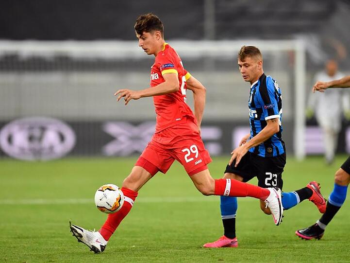 Für Leverkusen erzielte Kai Havertz (l) den Anschlusstreffer.