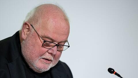 Kardinal Reinhard Marx, Erzbischof von München und Freising, bei der Pressekonferenz. Vor einem Jahr wurde ein Gutachten über Fälle von sexuellem Missbrauch im Erzbistum veröffentlicht.