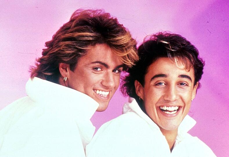 Seit 1984 mit "Last Christmas" regelmäßig in den Charts: George Michael und Andrew Ridgeley von Wham!