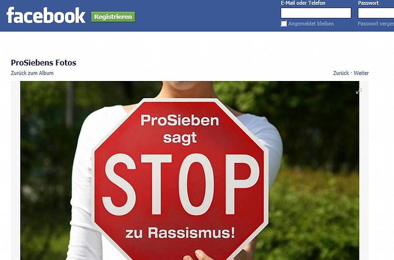 «ProSieben sagt Stop zu Rassismus!» Dieses Bild postete der Fernsehsender Pro Sieben mitte März auf seiner Facebookseite. Grund: Die dunkelhäutigen «Germany's next Topmodel»-Kandidatin Aminata ist in dem sozialen Netzwerk rassistisch beleidigt worden.