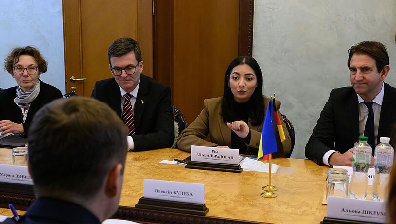 Entwicklungsministerin Reem Alabali Radovan reiste nach Kiew. Entwicklungsministerin Reem Alabali Radovan reiste nach Kiew.