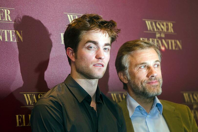 Beim Photocall: Robert Pattinson und Christoph Waltz.