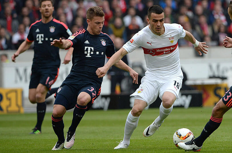 Joshua Kimmich: Note 2. In seiner schwäbischen Heimat zunächst rechts in der Dreierkette, rückte aber vor allem nach der Auswechslung von Vidal hin und wieder weiter vor ins Zentrum, spielte deutlich offensiver. Fing dank seiner Übersicht einige Bälle gut ab. Runter in Minute 75. Nicht nur er wunderte sich.