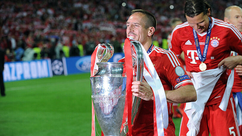 Franck Ribéry mit dem Pokal.