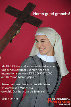 Herzlich Willkommen in der Klosterapotheke München! Unser Credo: Es gibt immer Alternativen.