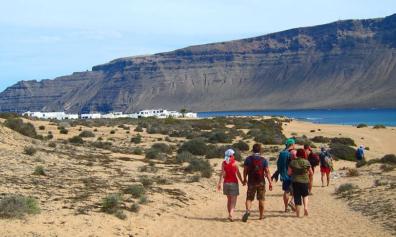 Strandwanderung nach Caleta del Sebo auf La Graciosa