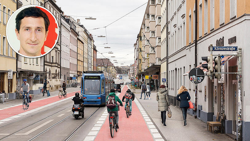 So könnte das Verkehrskonzept in der Fraunhoferstraße einmal aussehen. So könnte das Verkehrskonzept in der Fraunhoferstraße einmal aussehen.