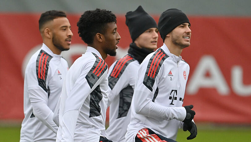 Bayerns Franzosen: Tolisso (li.), Coman, Pavard und Hernandez. Bayerns Franzosen: Tolisso (li.), Coman, Pavard und Hernandez.