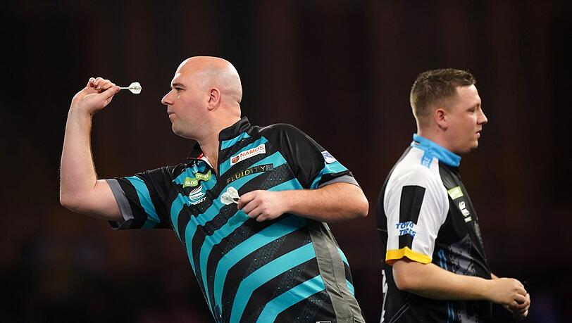 Der Engländer Rob Cross bei der Darts-WM.