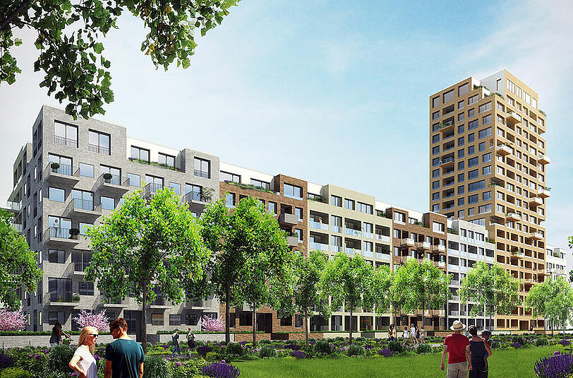 So könnte es im Werksviertel möglicherweise aussehen. Ein Architektenentwurf.