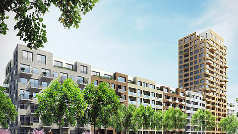 So könnte es im Werksviertel möglicherweise aussehen. Ein Architektenentwurf.