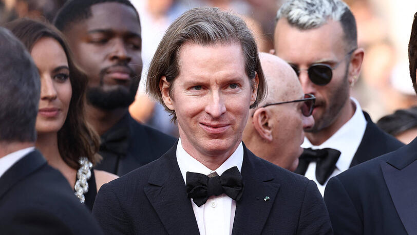 Wes Anderson auf dem roten Teppich in Cannes.