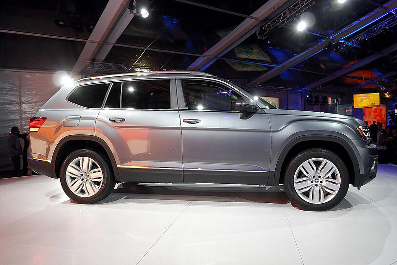 In den geht was rein: Der VW Atlas bietet Platz für bis zu sieben Passagiere.