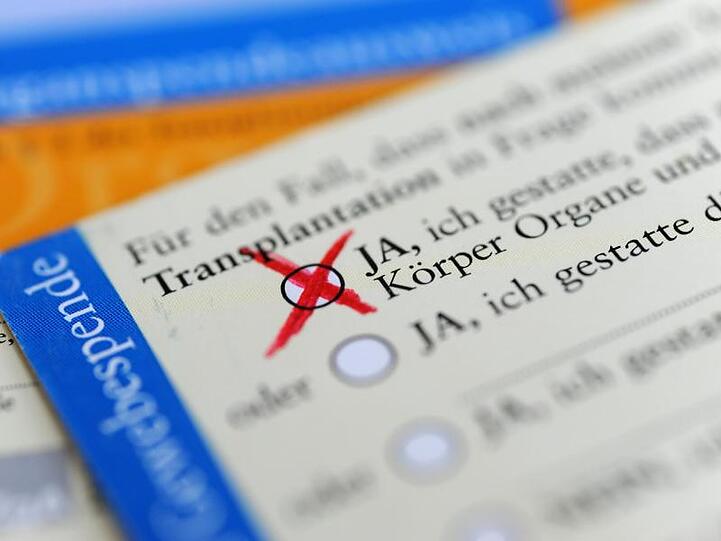 Plötzlich gefragt: Die Rückseite eines Organspende-Ausweises mit angekreuztem Zustimmungsfeld.