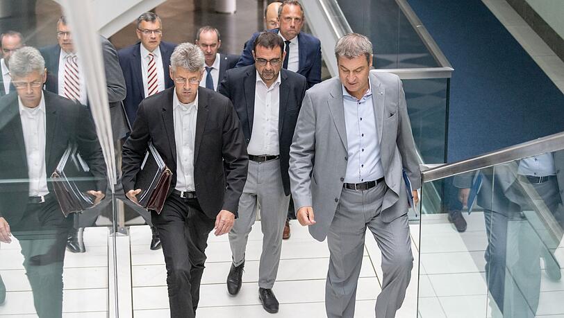 Die Delegation des bayerischen Kabinetts.