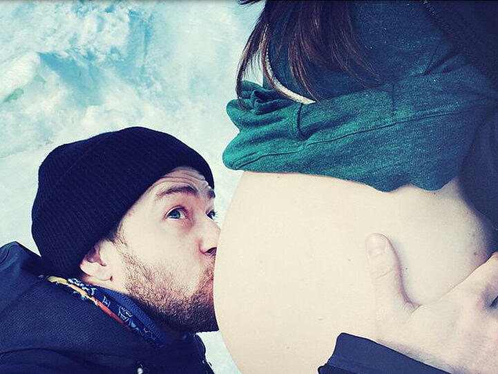 Justin Timberlake findet Jessica Biels Baby-Bauch zum Knutschen