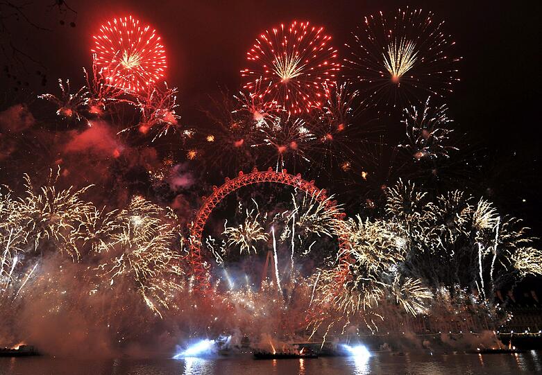 So feierten die Menschen in London, der Olympiastadt 2012.
