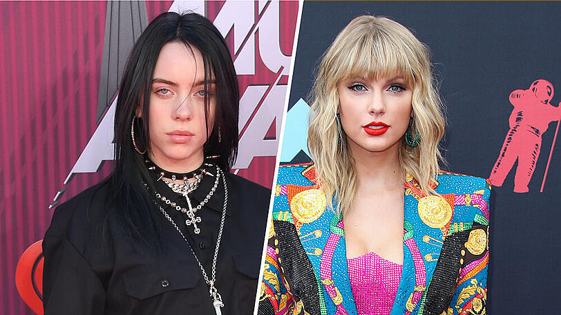 Billie Eilish und Taylor Swift jubelten bei den VMAs 2019 - wenn auch nicht am selben Ort