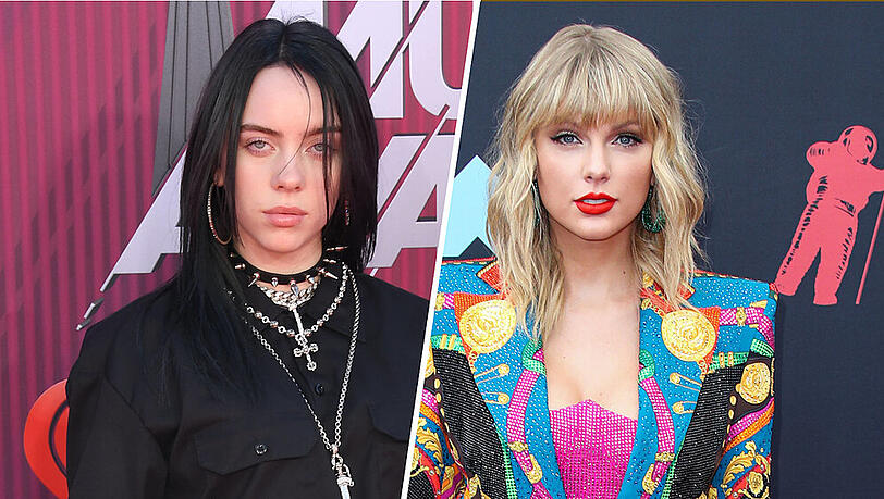Billie Eilish und Taylor Swift jubelten bei den VMAs 2019 - wenn auch nicht am selben Ort Billie Eilish und Taylor Swift jubelten bei den VMAs 2019 - wenn auch nicht am selben Ort