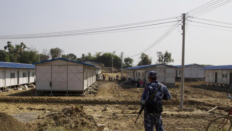 Rückführungszentrum für Rohingya-Flüchtlinge, die aus Bangladesh kommen, in Maungdaw (Myanmar). Rückführungszentrum für Rohingya-Flüchtlinge, die aus Bangladesh kommen, in Maungdaw (Myanmar).