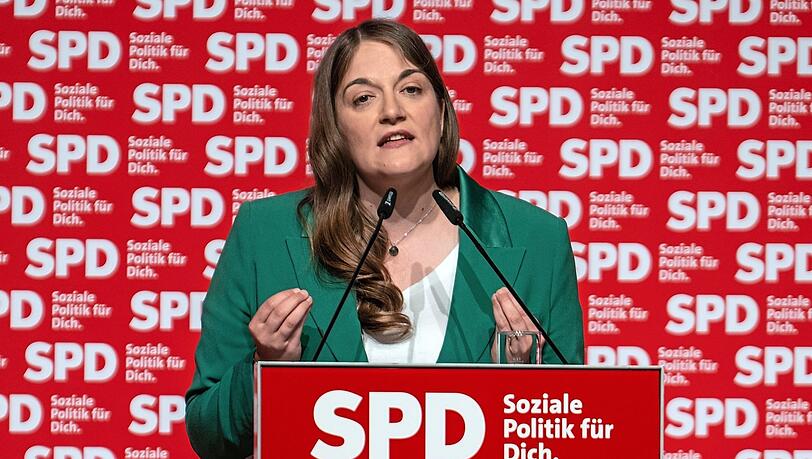 War von der Dynamik der Ereignisse selbst überrascht: Bayerns SPD-Chefin Ronja Endres, hier bei einem Parteitag.