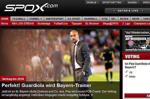 Das Sportportal Spox.com
