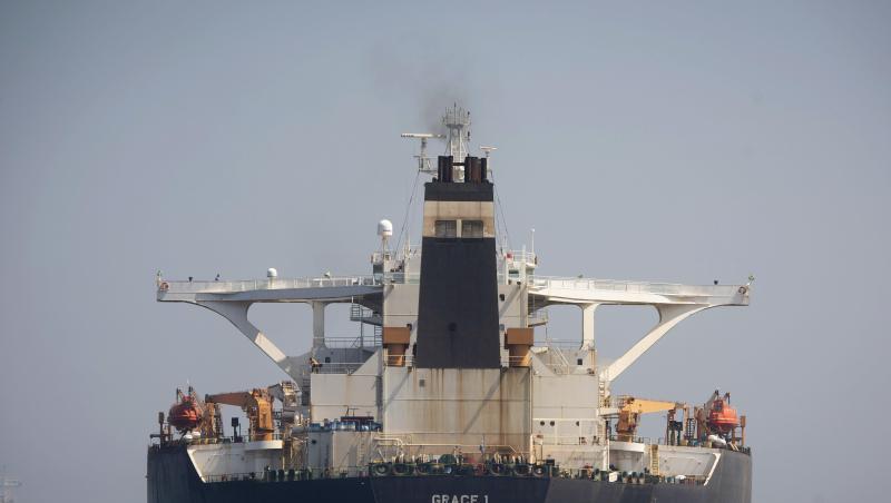 Der Supertanker "Grace 1" liegt in den Gewässern von Gibraltar. Der Supertanker "Grace 1" liegt in den Gewässern von Gibraltar.