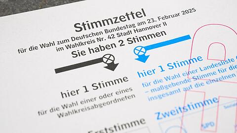 Ein Stimmzettel. Nur gut drei Viertel der Deutschen gehen überhaupt wählen.