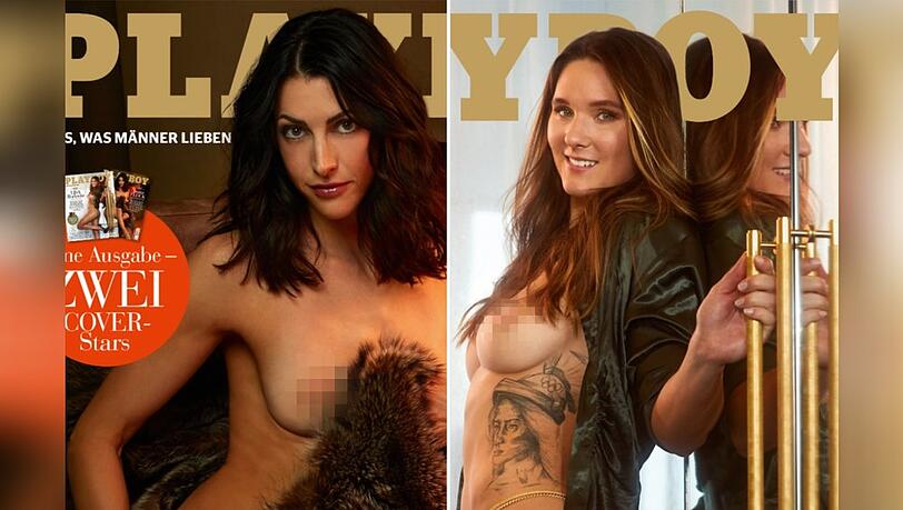 Janine Flock (li.) und Lisa Buckwitz auf ihrem jeweiligen "Playboy"-Cover
