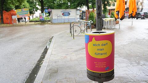 Mancher Mülleimer wird hier aufgepeppt.