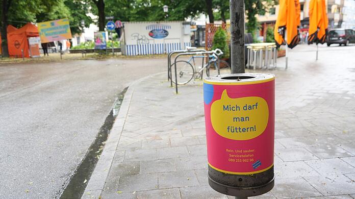 Mancher Mülleimer wird hier aufgepeppt.