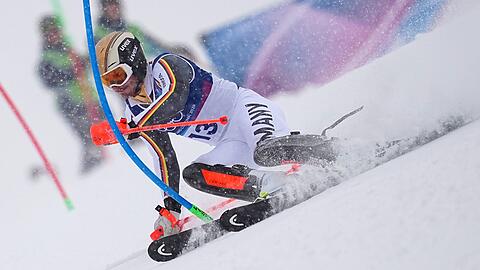 Linus Stra&szlig;er hat im Olympia-Slalom nur noch geringe Medaillenchancen.